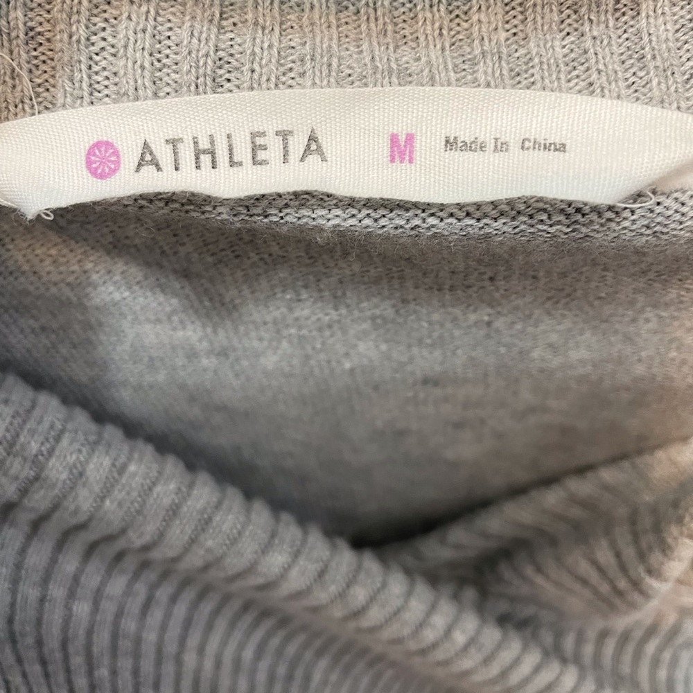 Athleta Gray Cowl Neck Long Sleeve Dress Gray Women’s Medium - Picture 8 of 9